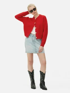 Mujer Primark Jerseys Y Cárdigans|Cárdigan De Cuello Redondo Con Botones