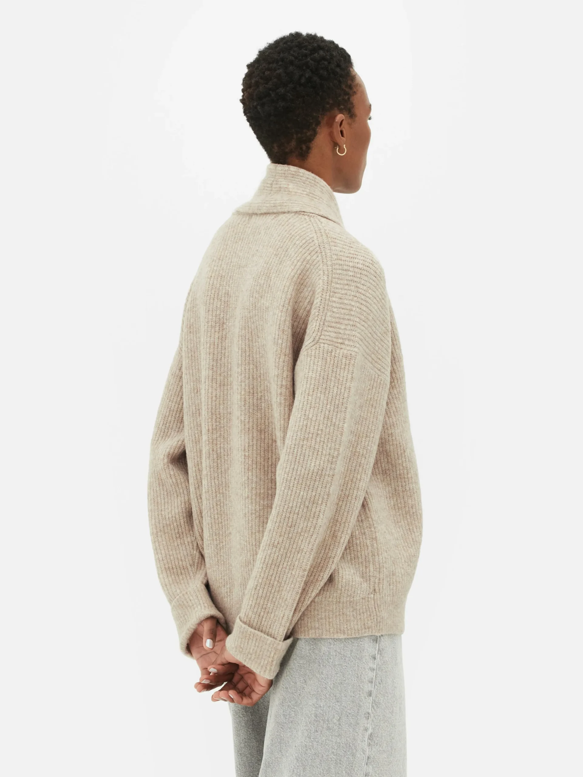 Mujer Primark Jerseys Y Cárdigans|Cárdigan Drapeado Con Botones De Estilo Chal