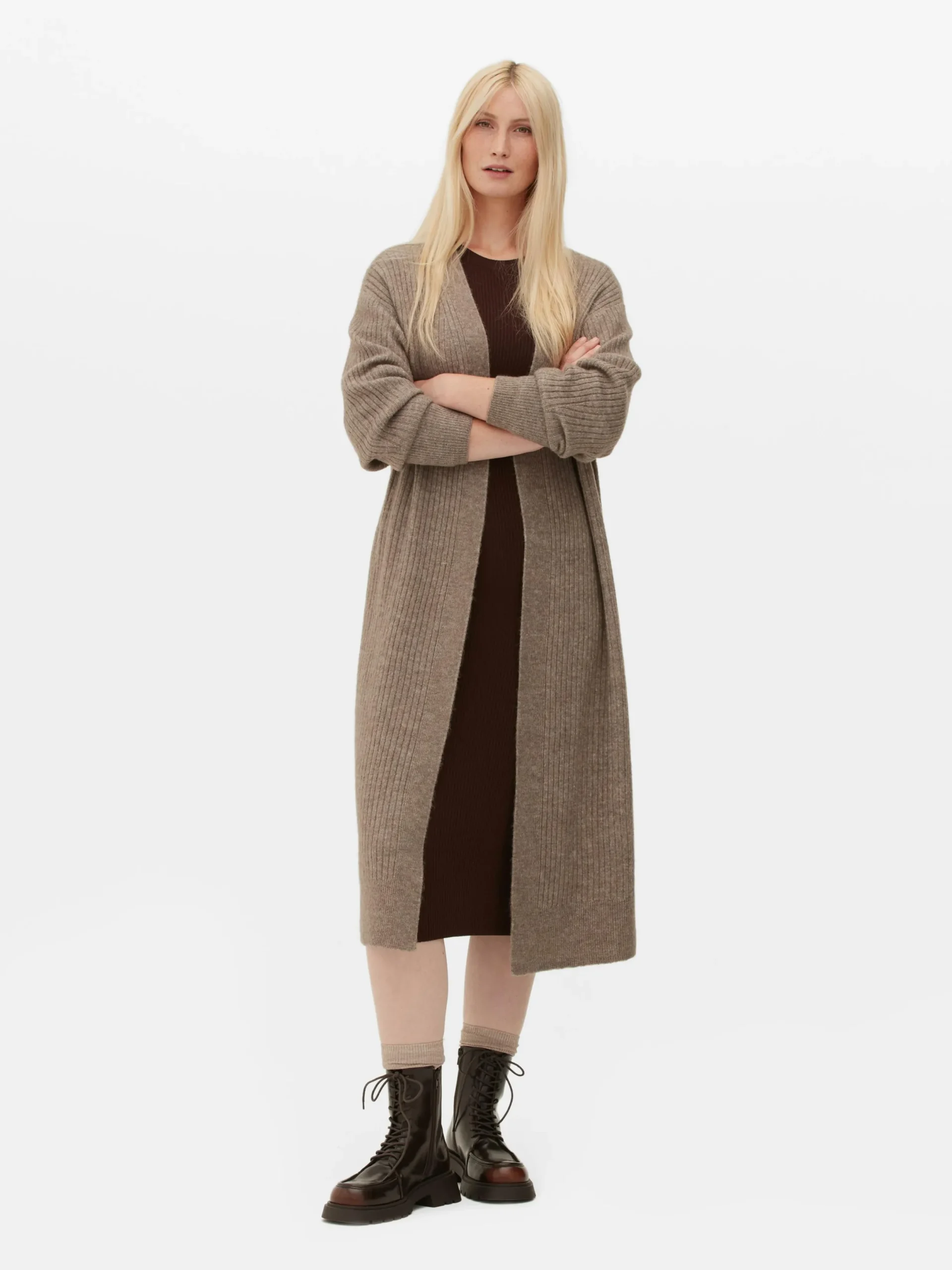 Mujer Primark Jerseys Y Cárdigans|Cárdigan Largo Acanalado