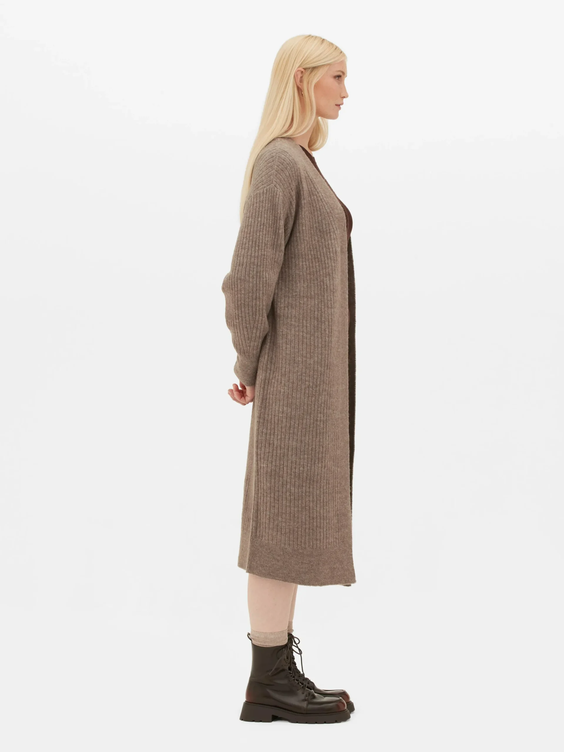 Mujer Primark Jerseys Y Cárdigans|Cárdigan Largo Acanalado