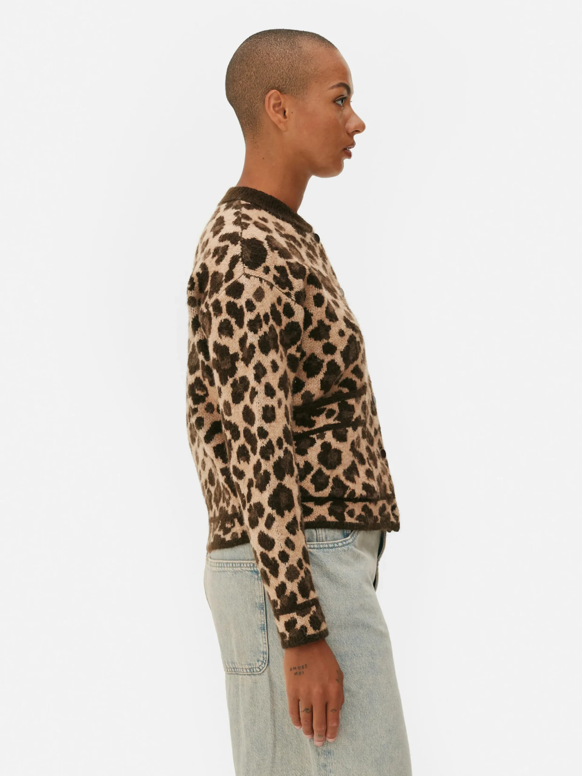 Mujer Primark Jerseys Y Cárdigans|Cárdigan Tipo Bómber Con Estampado De Leopardo