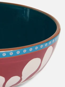 Primark Menaje|Platos, Fuentes Y Boles|Cuenco De Cereales Decorado Con Flores