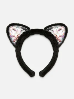 Primark Disfraces De Halloween Infantiles|Accesorios De Halloween|Diadema Con Orejas De Gato De Pelo Para Halloween