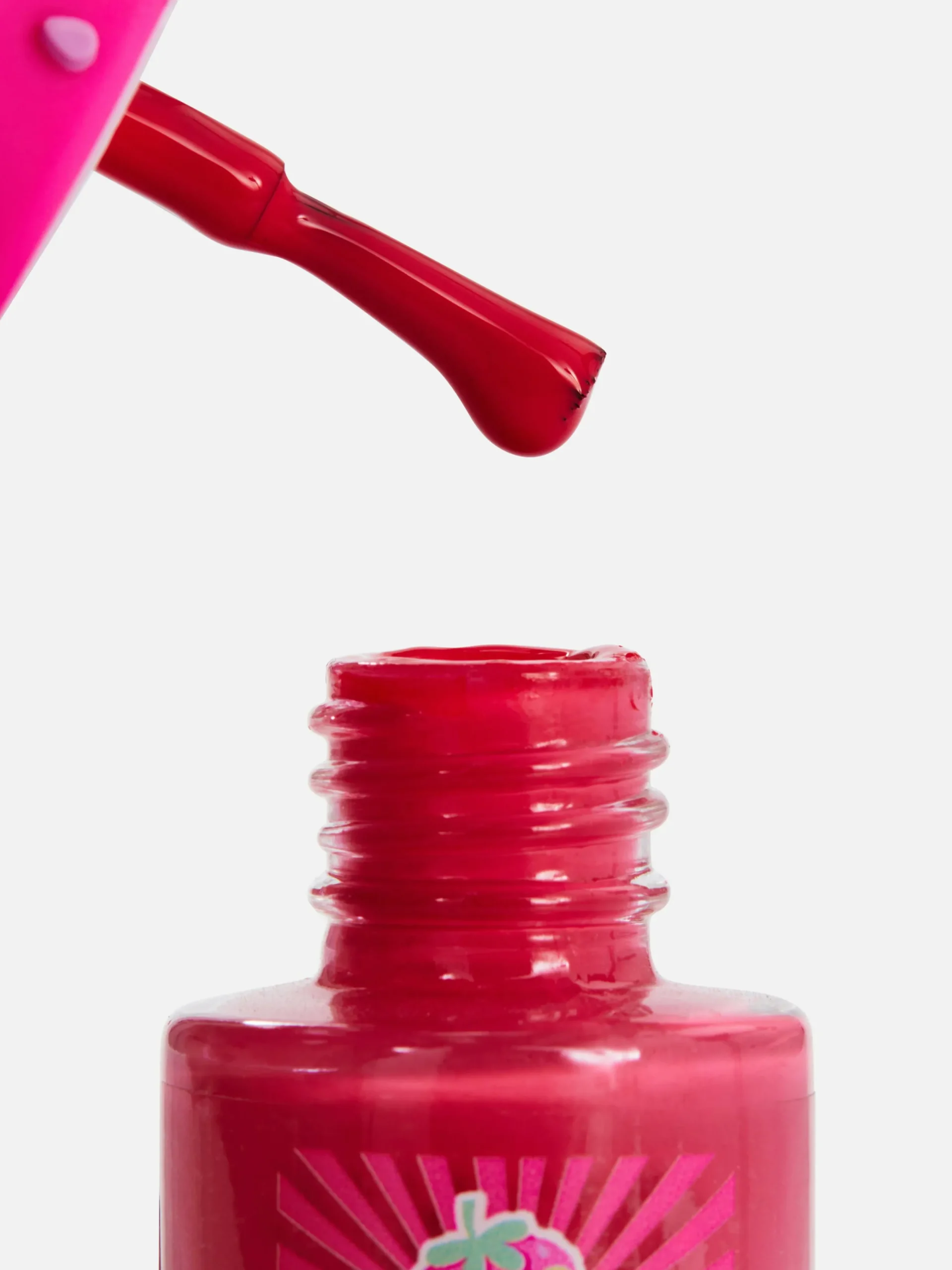 Primark Esmalte De Uñas|Esmalte De Uñas De Fresa Con Perlas Sintéticas