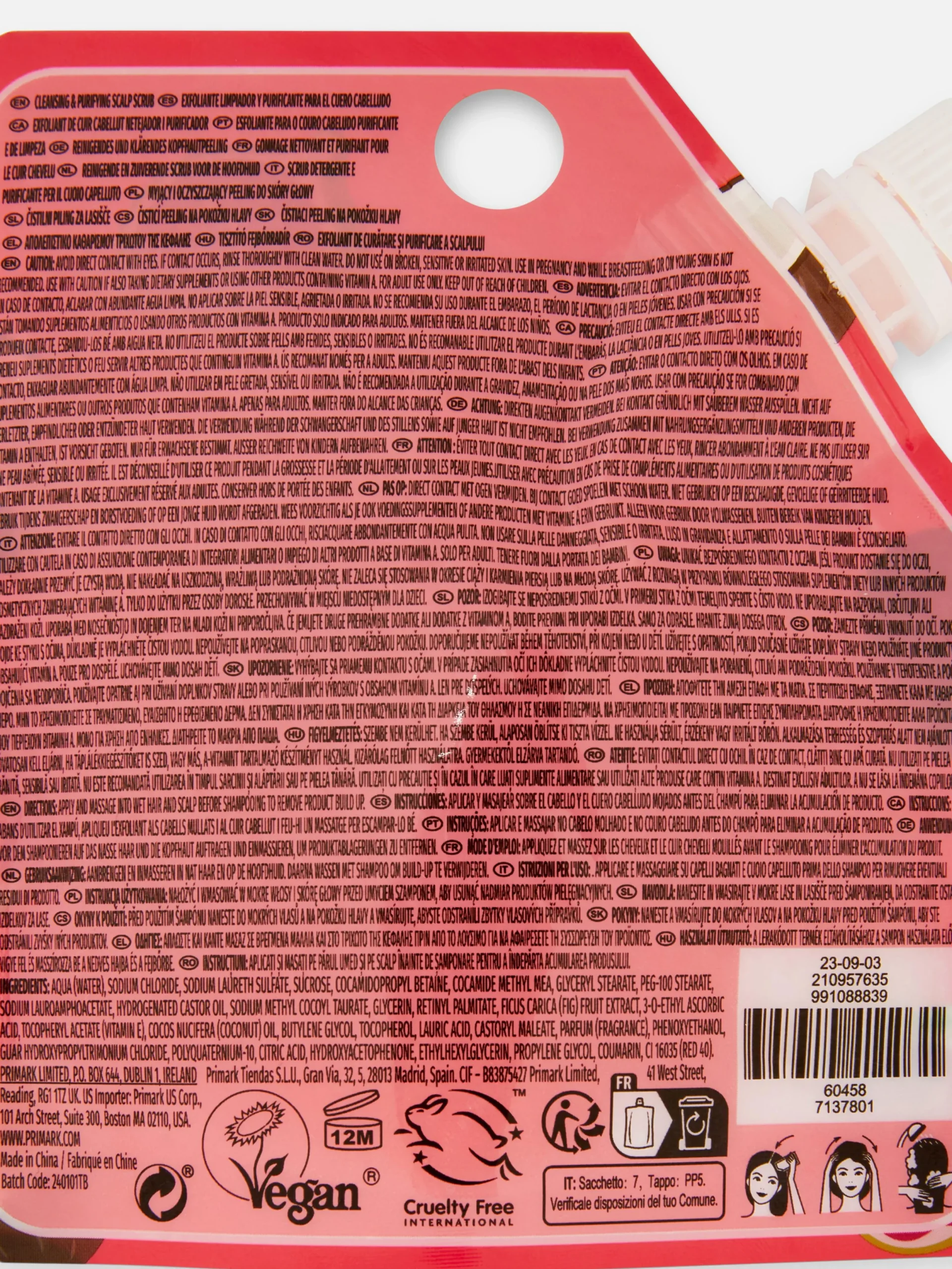 Primark Tratamientos|Exfoliante Limpiador Para El Cuero Cabelludo De PS...