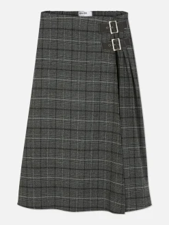 Mujer Primark Faldas|Falda Midi Plisada Con Hebilla De Rita Ora