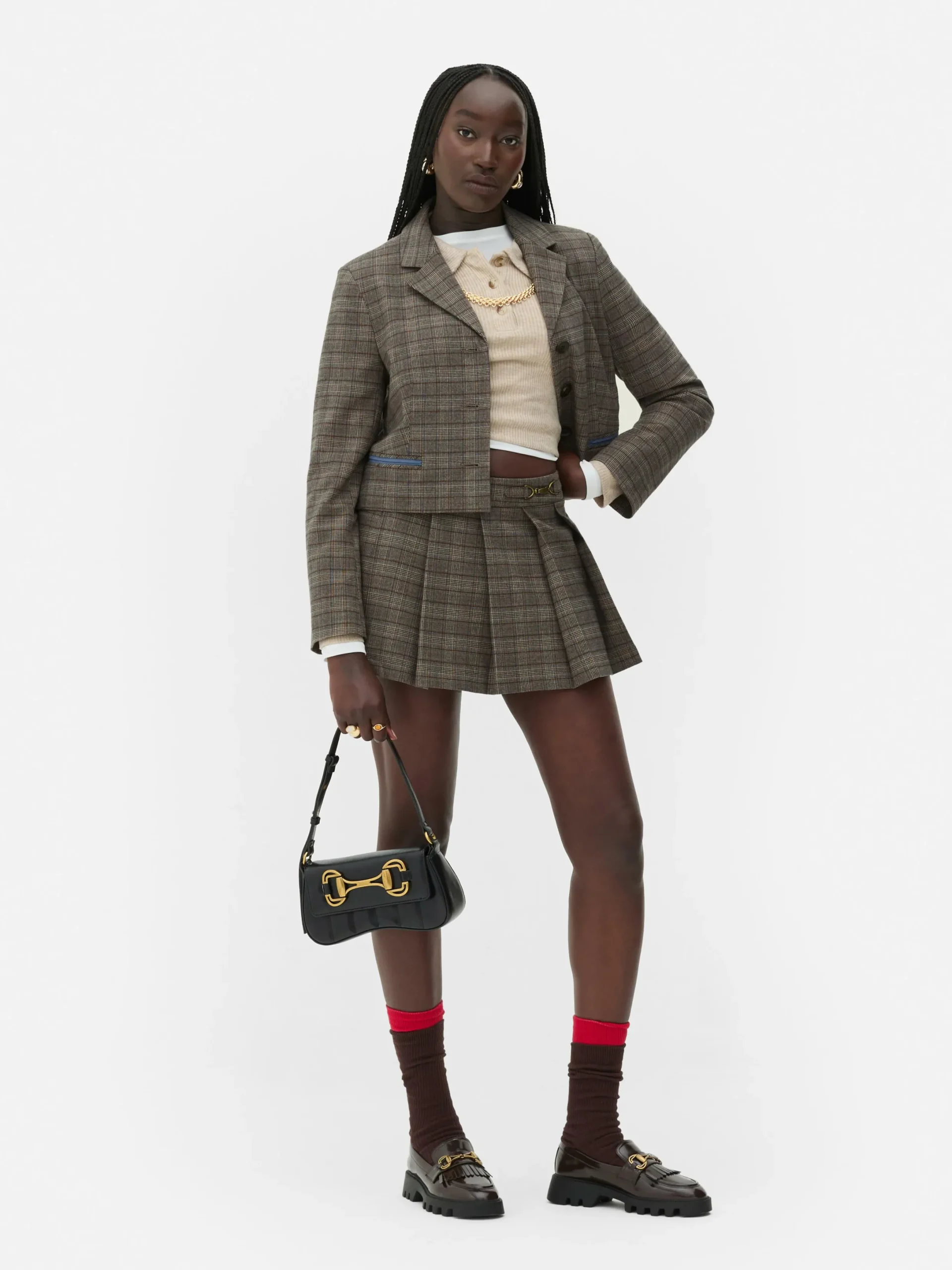 Mujer Primark Pantalones Cortos|Faldas|Falda Pantalón Corta A Cuadros De Rita Ora