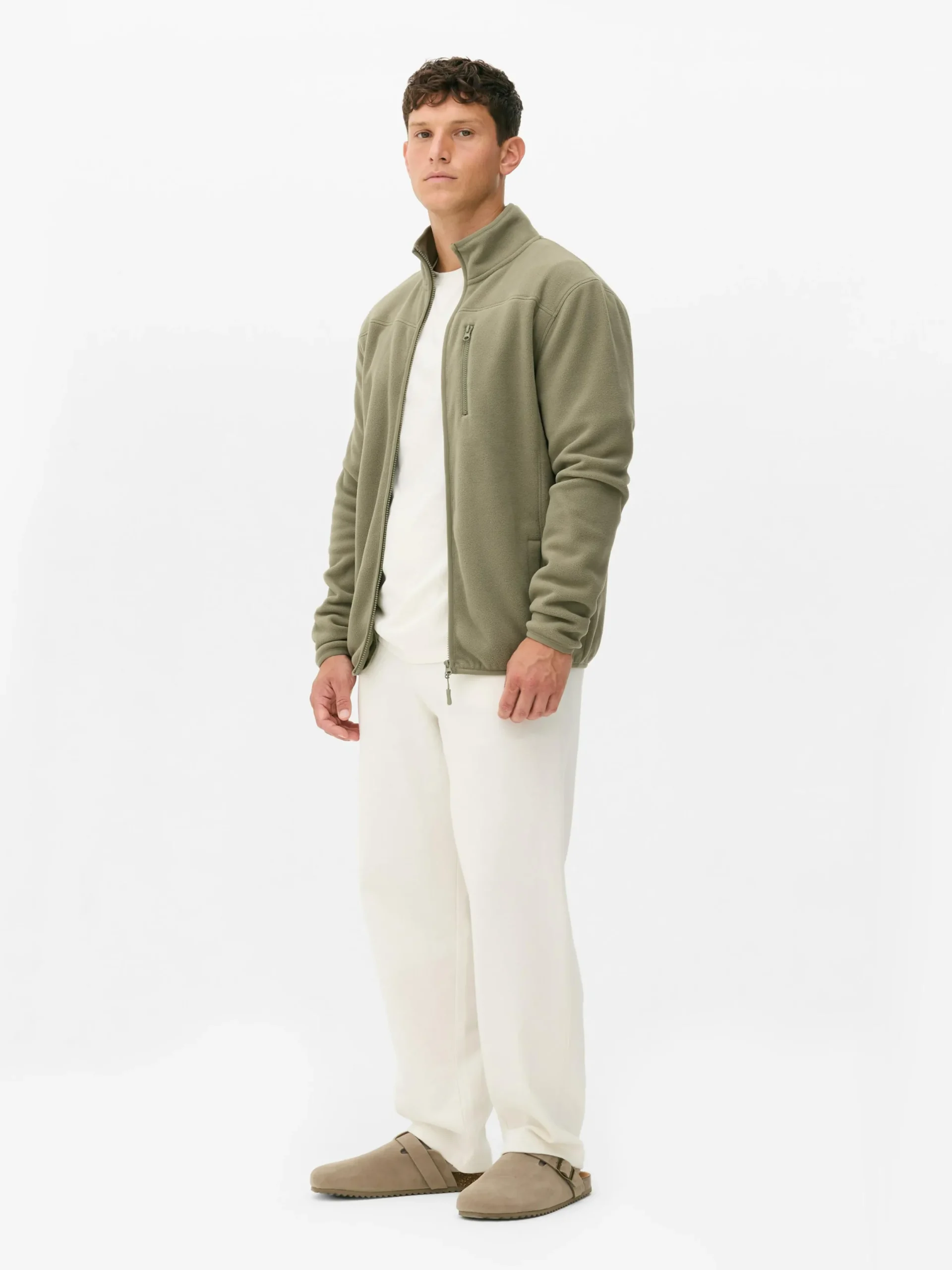 Hombre Primark Abrigos Y Chaquetas|Forro Polar Con Cremallera Y Cuello Chimenea