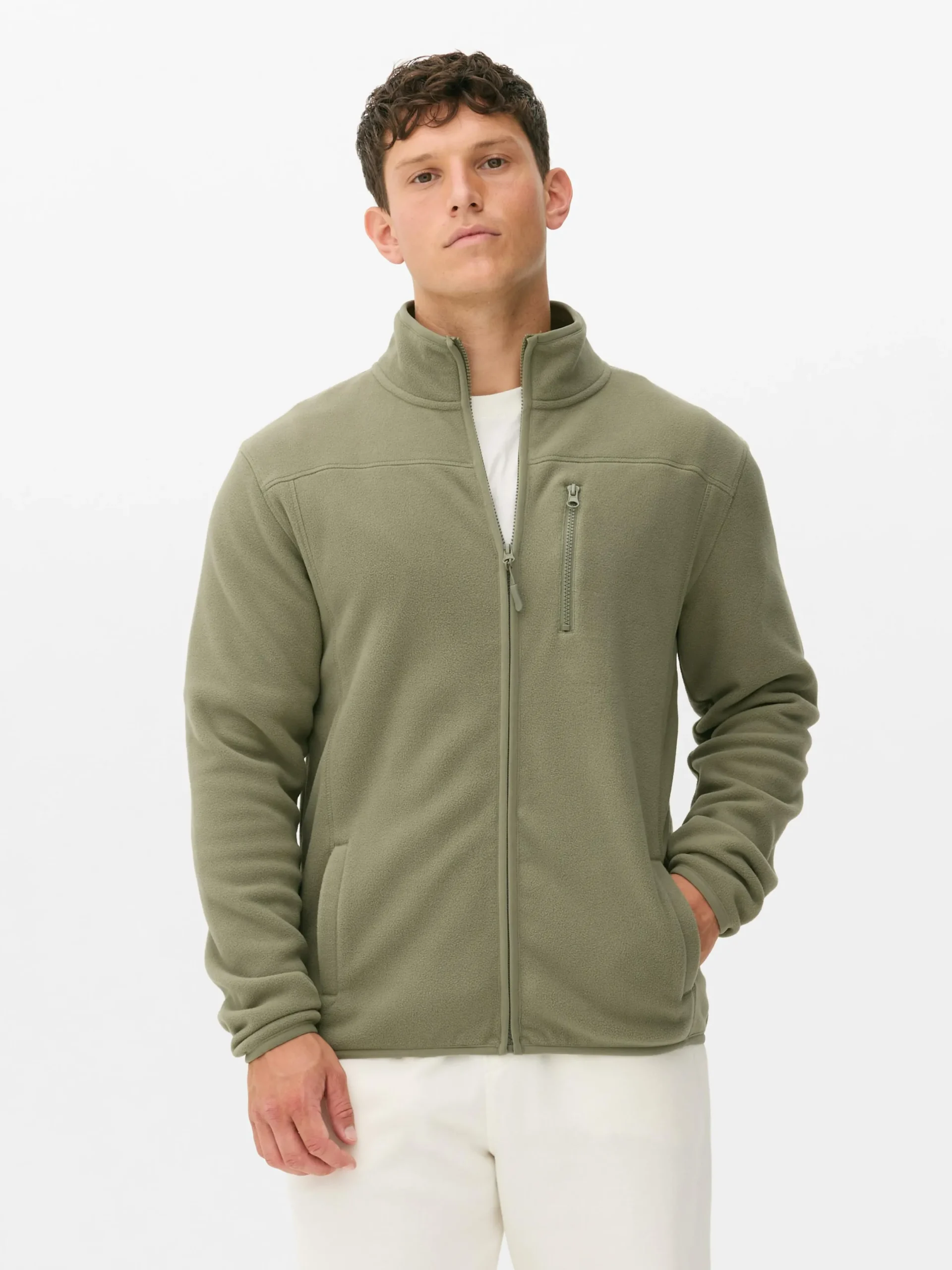 Hombre Primark Abrigos Y Chaquetas|Forro Polar Con Cremallera Y Cuello Chimenea