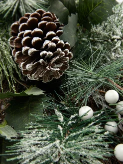 Primark Plantas Y Flores Artificiales|Guirnalda Navideña Con Lazo