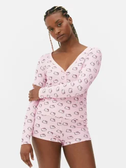 Mujer Primark Sets De Pijamas|Hello Kitty Long Sleeve Top And Shorts Pyjamas