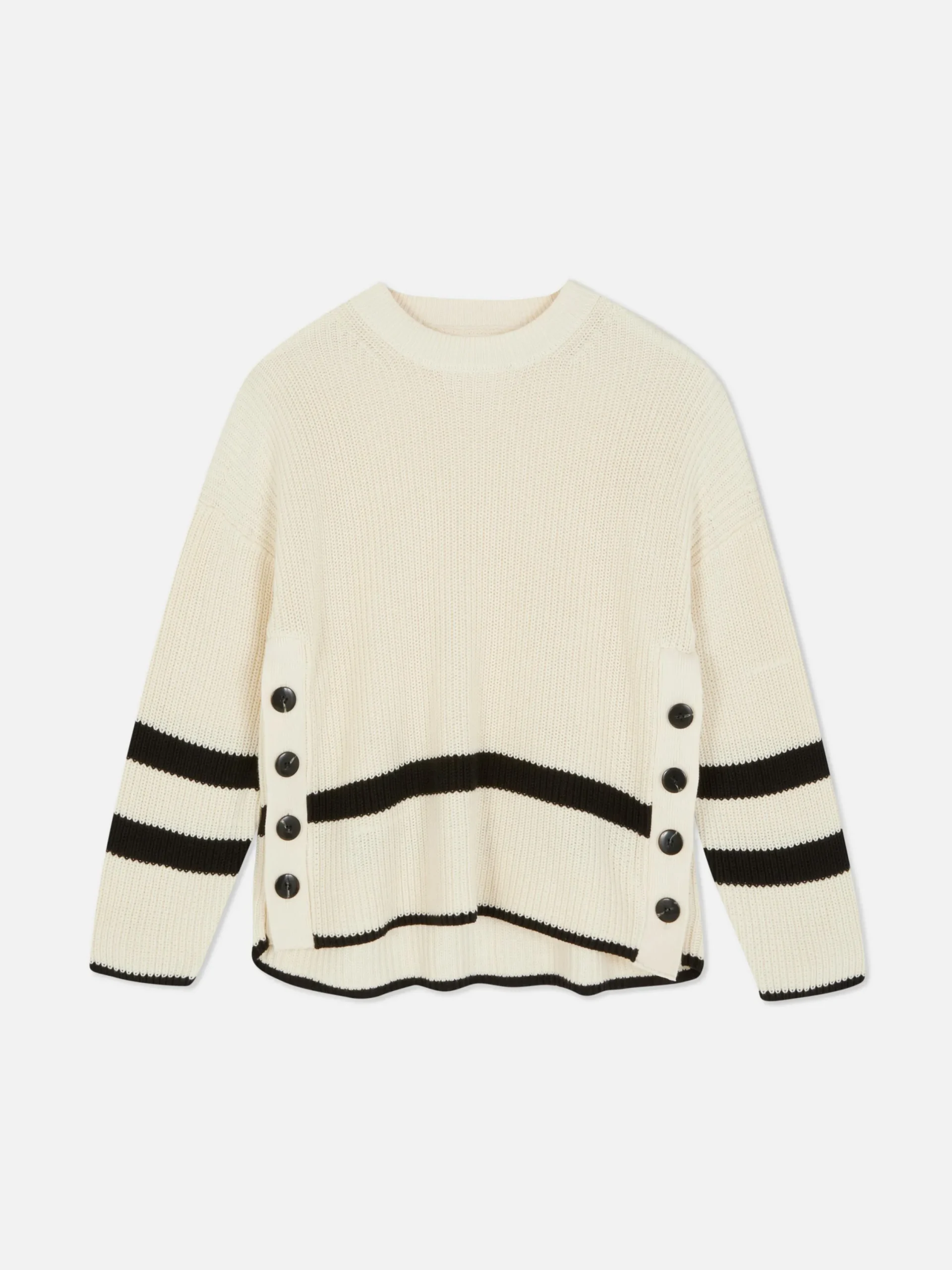 Mujer Primark Jerseys Y Cárdigans|Jersey A Rayas Con Detalle De Botones