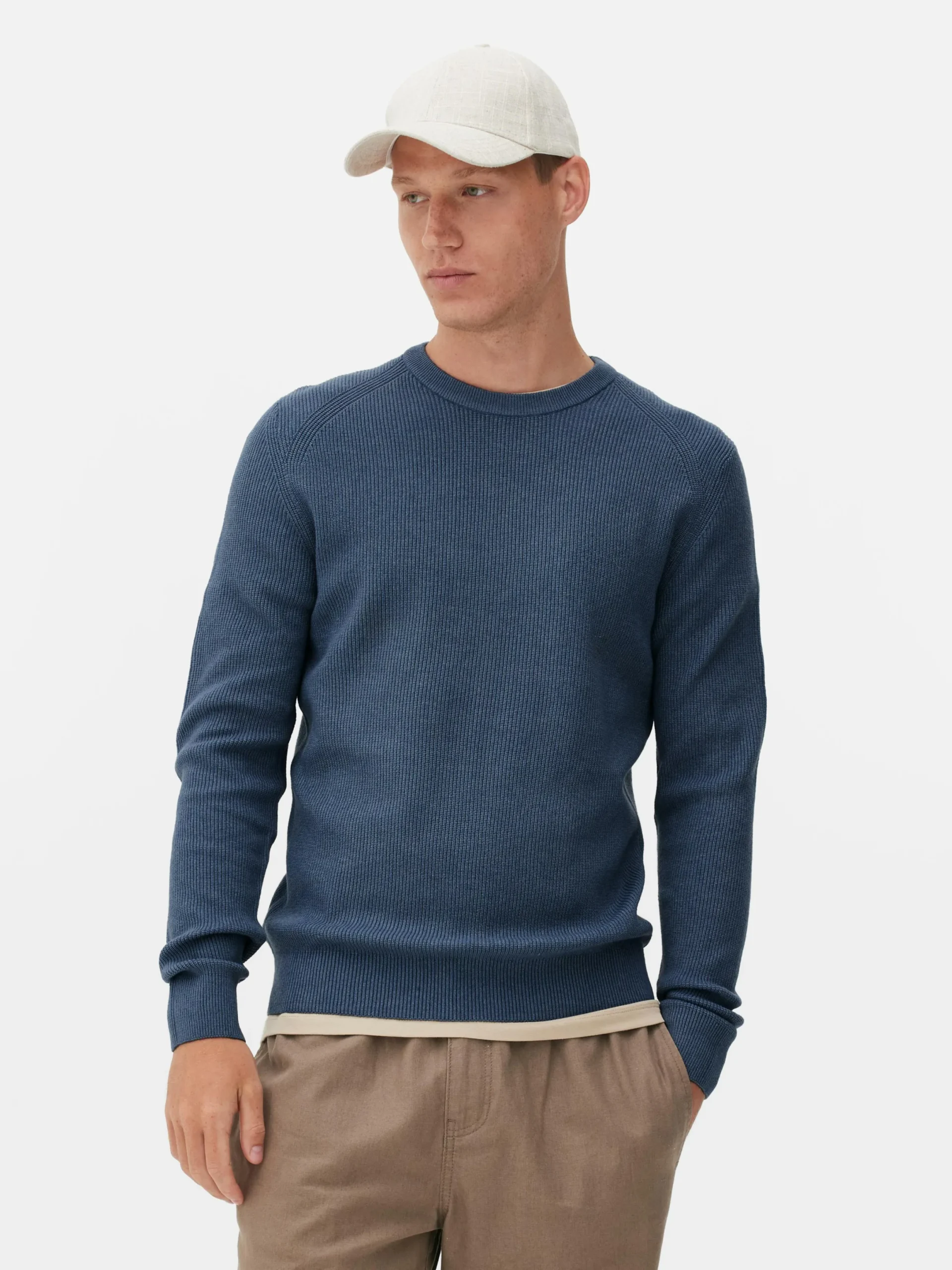 Hombre Primark Jerseys Y Cárdigans|Jersey Acanalado Con Cuello Redondo