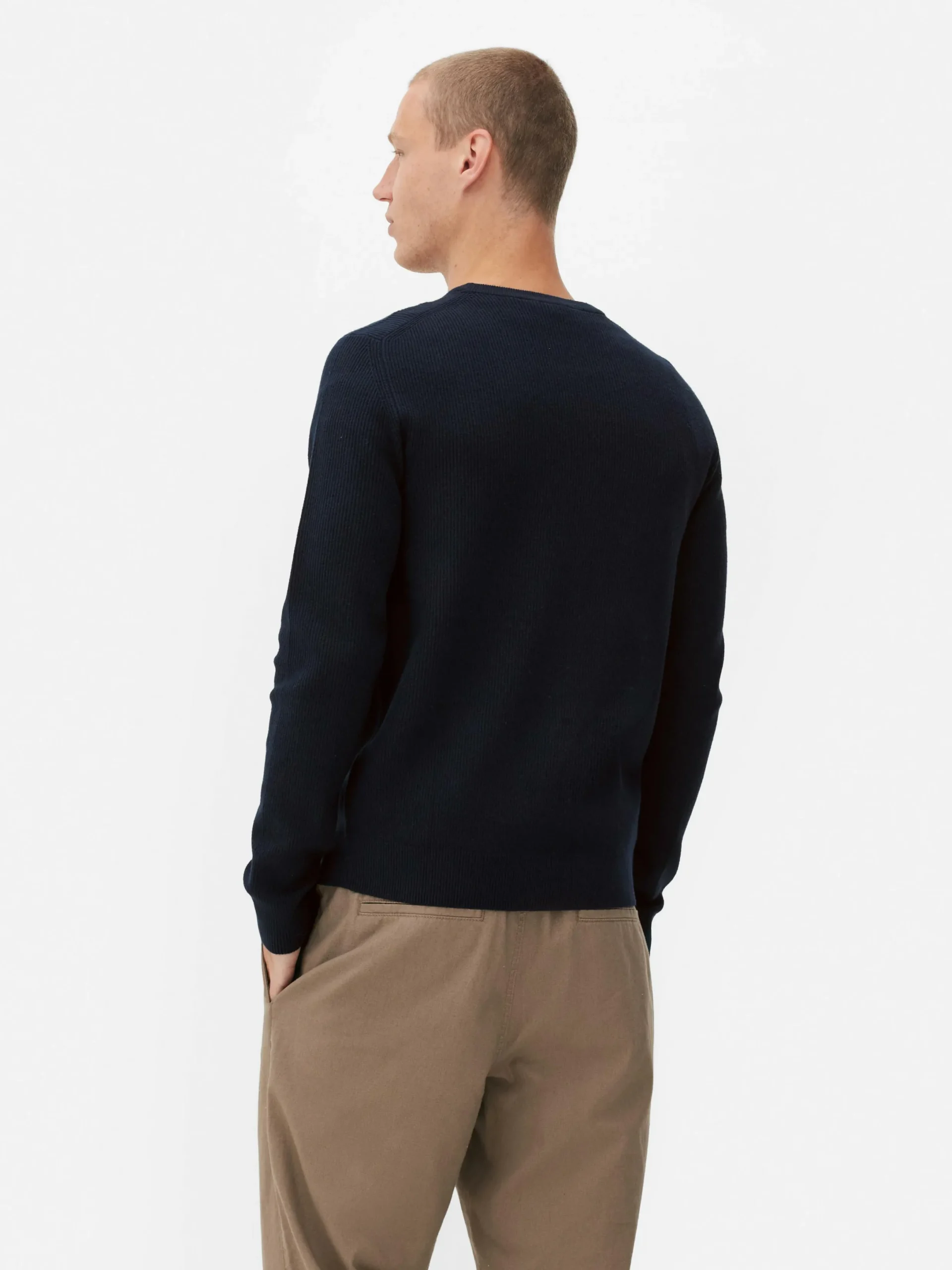 Hombre Primark Jerseys Y Cárdigans|Jersey Acanalado Con Cuello Redondo