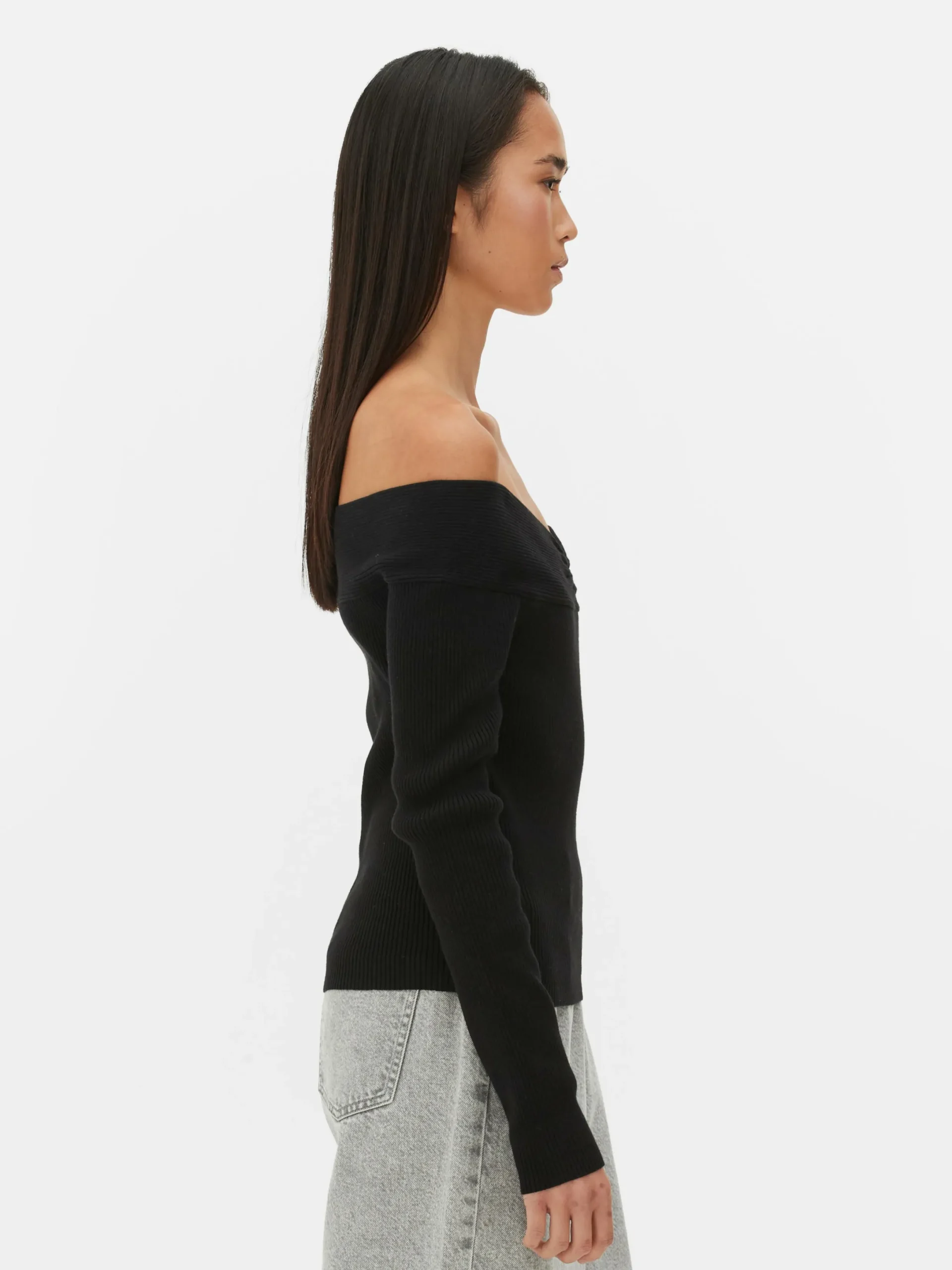 Mujer Primark Jerseys Y Cárdigans|Jersey Acanalado Con Escote Barco