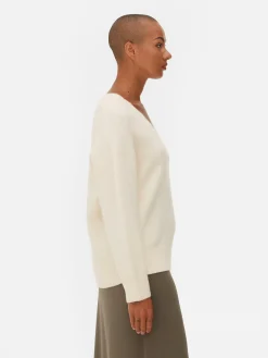 Mujer Primark Jerseys Y Cárdigans|Jersey Con Cuello De Pico