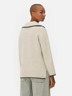 Mujer Primark Jerseys Y Cárdigans|Jersey Con Cuello Pespunteado