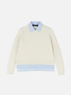 Mujer Primark Jerseys Y Cárdigans|Jersey Con Detalle De Camisa Dos En Uno