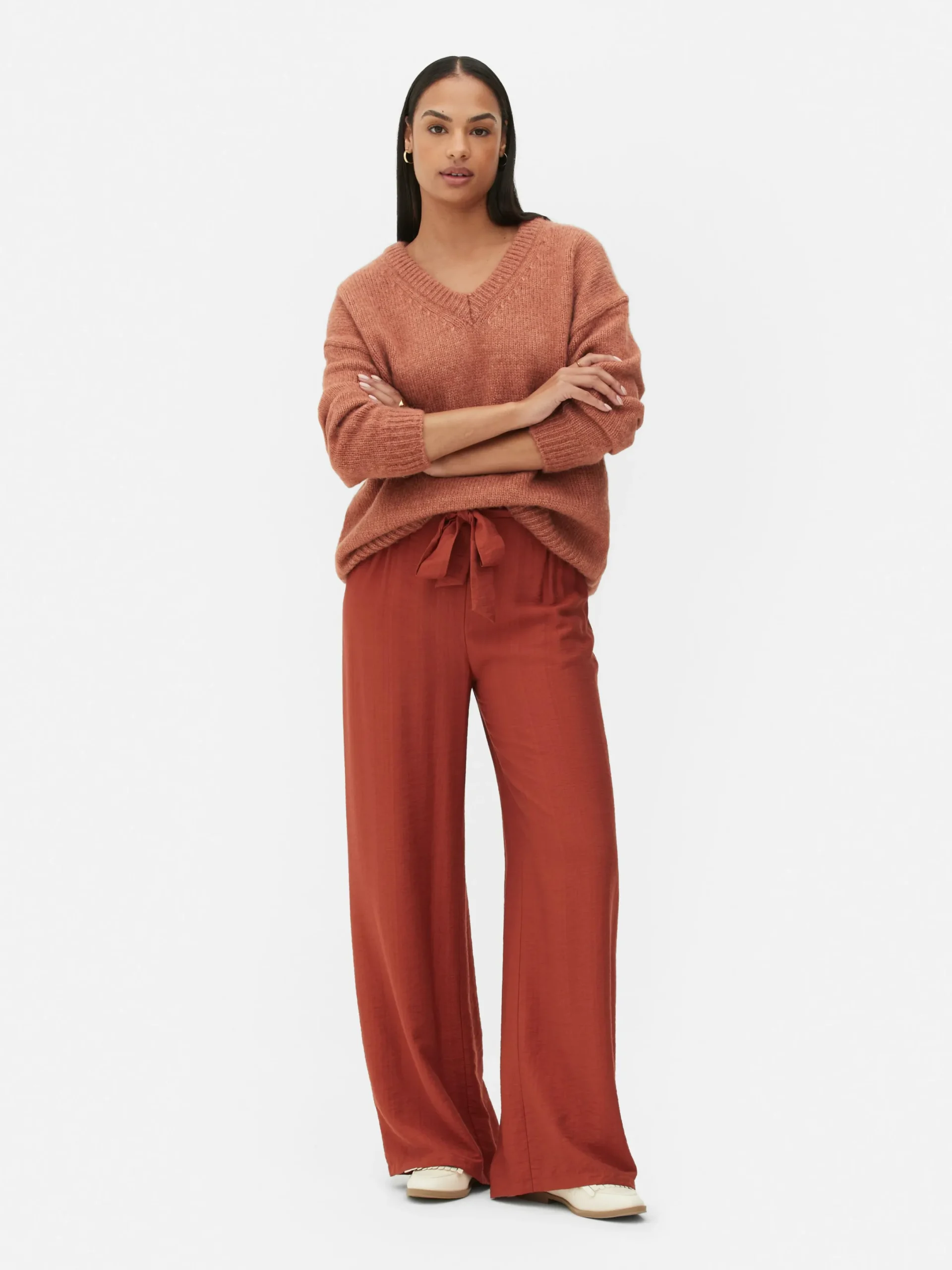 Mujer Primark Jerseys Y Cárdigans|Jersey De Corte Recto Con Cuello De Pico