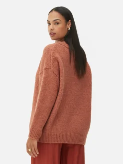 Mujer Primark Jerseys Y Cárdigans|Jersey De Corte Recto Con Cuello De Pico