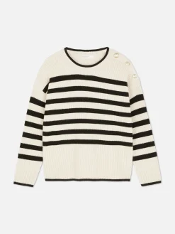 Mujer Primark Jerseys Y Cárdigans|Jersey De Cuello Redondo Con Botones Decorativos