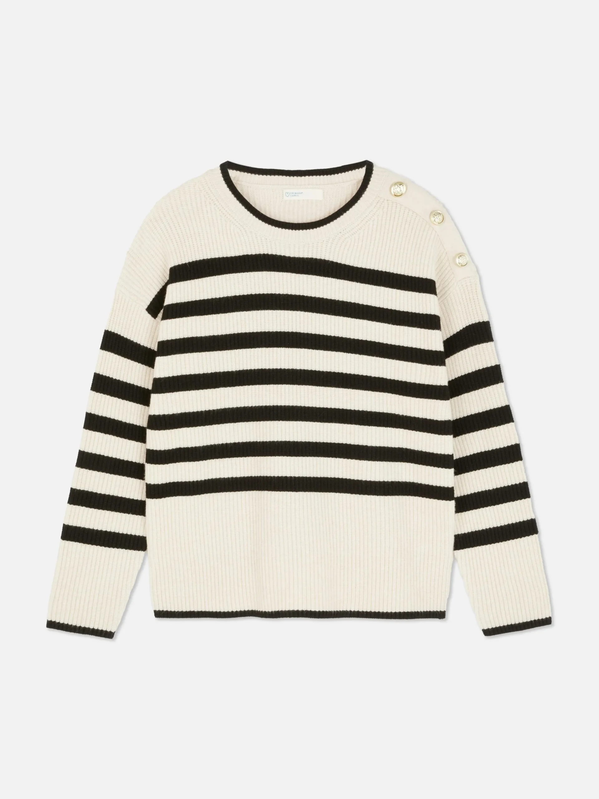 Mujer Primark Jerseys Y Cárdigans|Jersey De Cuello Redondo Con Botones Decorativos