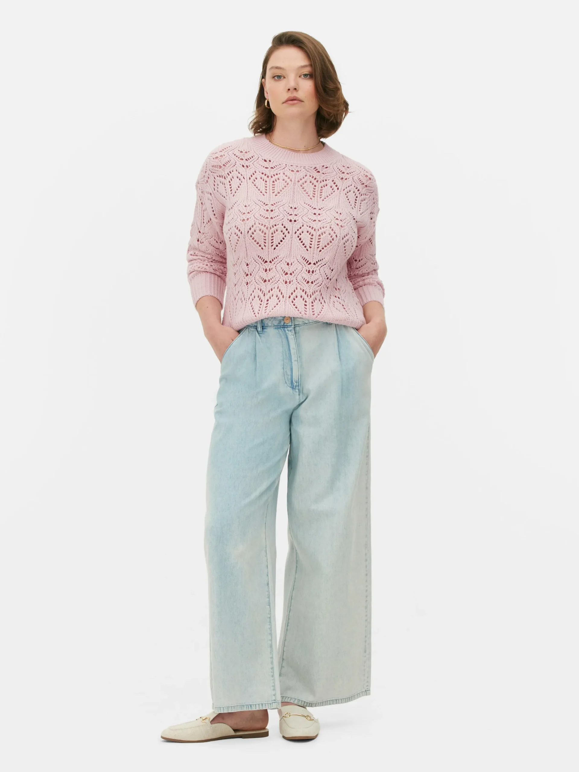 Mujer Primark Jerseys Y Cárdigans|Jersey De Cuello Redondo Y Punto Abierto