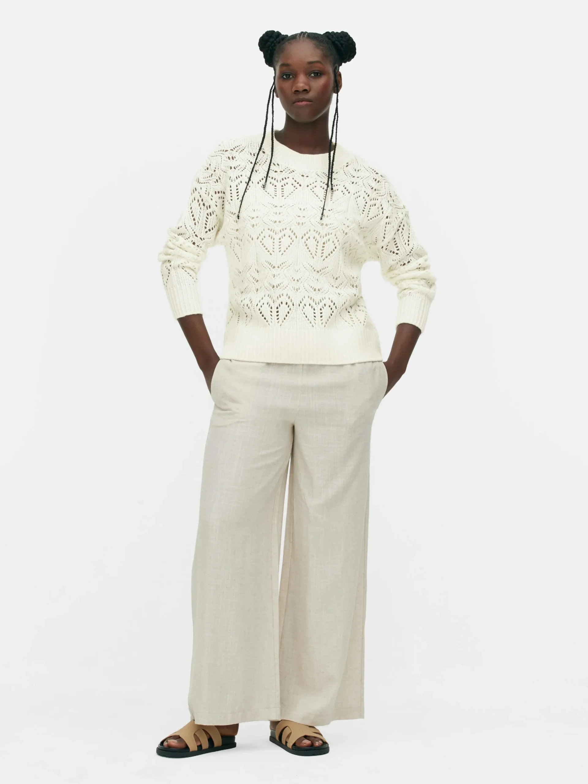 Mujer Primark Jerseys Y Cárdigans|Jersey De Cuello Redondo Y Punto Abierto