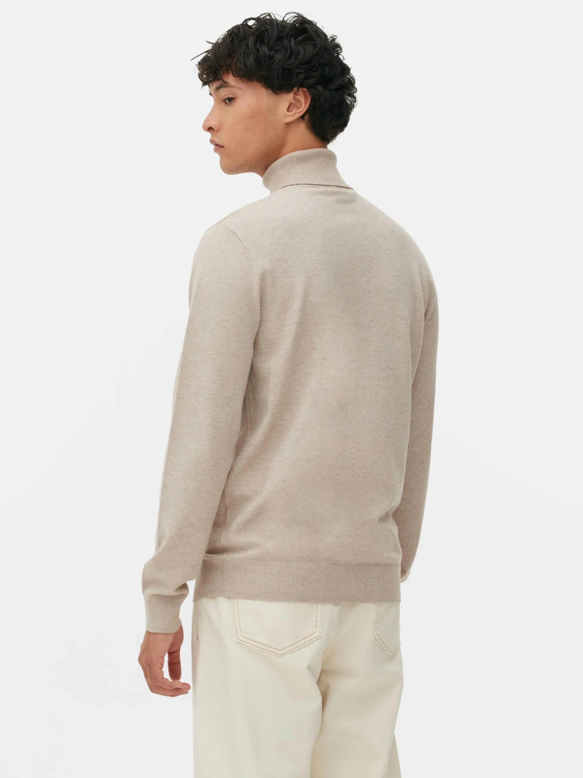 Hombre Primark Jerseys Y Cárdigans|Jersey De Cuello Vuelto En Tejido De Punto Fino