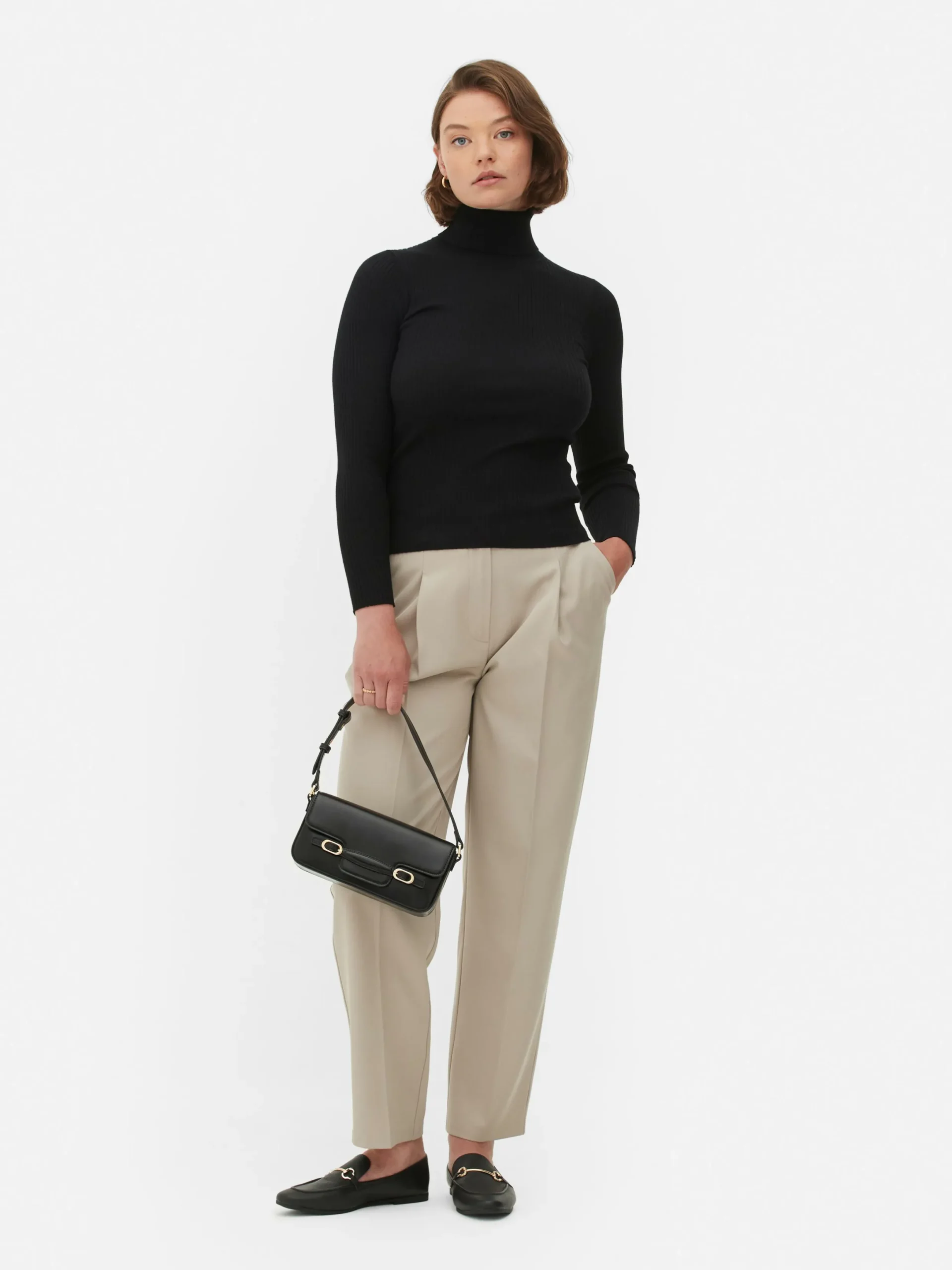 Mujer Primark Jerseys Y Cárdigans|Jersey De Punto Acanalado Y Cuello Vuelto