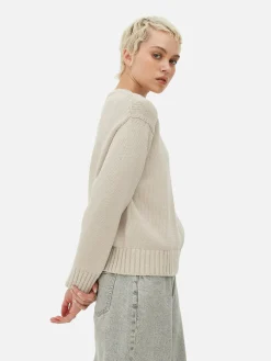 Mujer Primark Jerseys Y Cárdigans|Jersey De Punto Con Cuello Redondo