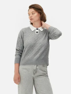 Mujer Primark Jerseys Y Cárdigans|Jersey De Punto De Ochos Con Cuello