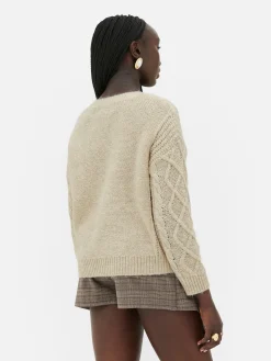 Mujer Primark Jerseys Y Cárdigans|Jersey De Punto De Ochos Con Botones De Rita Ora