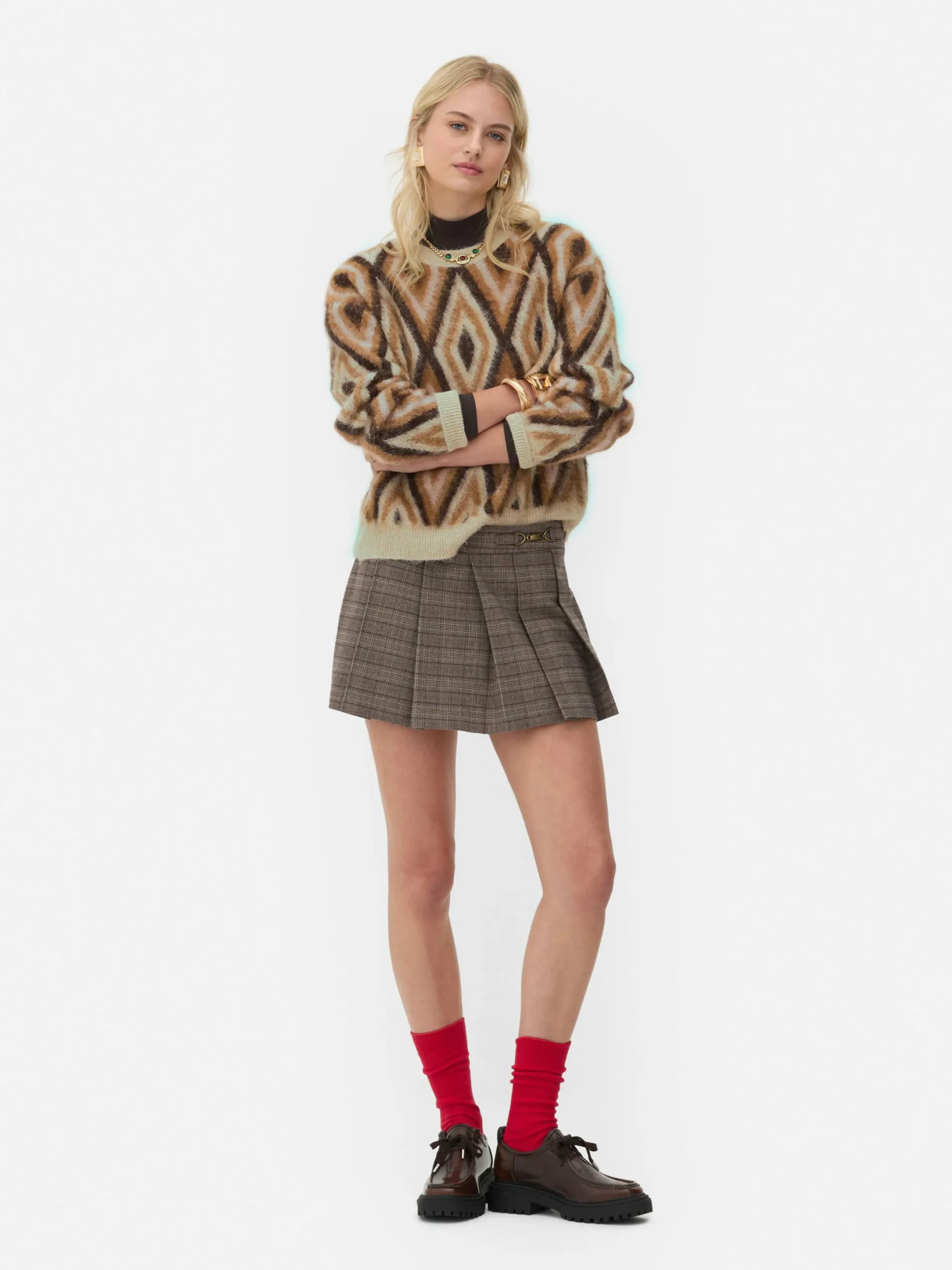 Mujer Primark Jerseys Y Cárdigans|Jersey De Punto De Rombos De Rita Ora