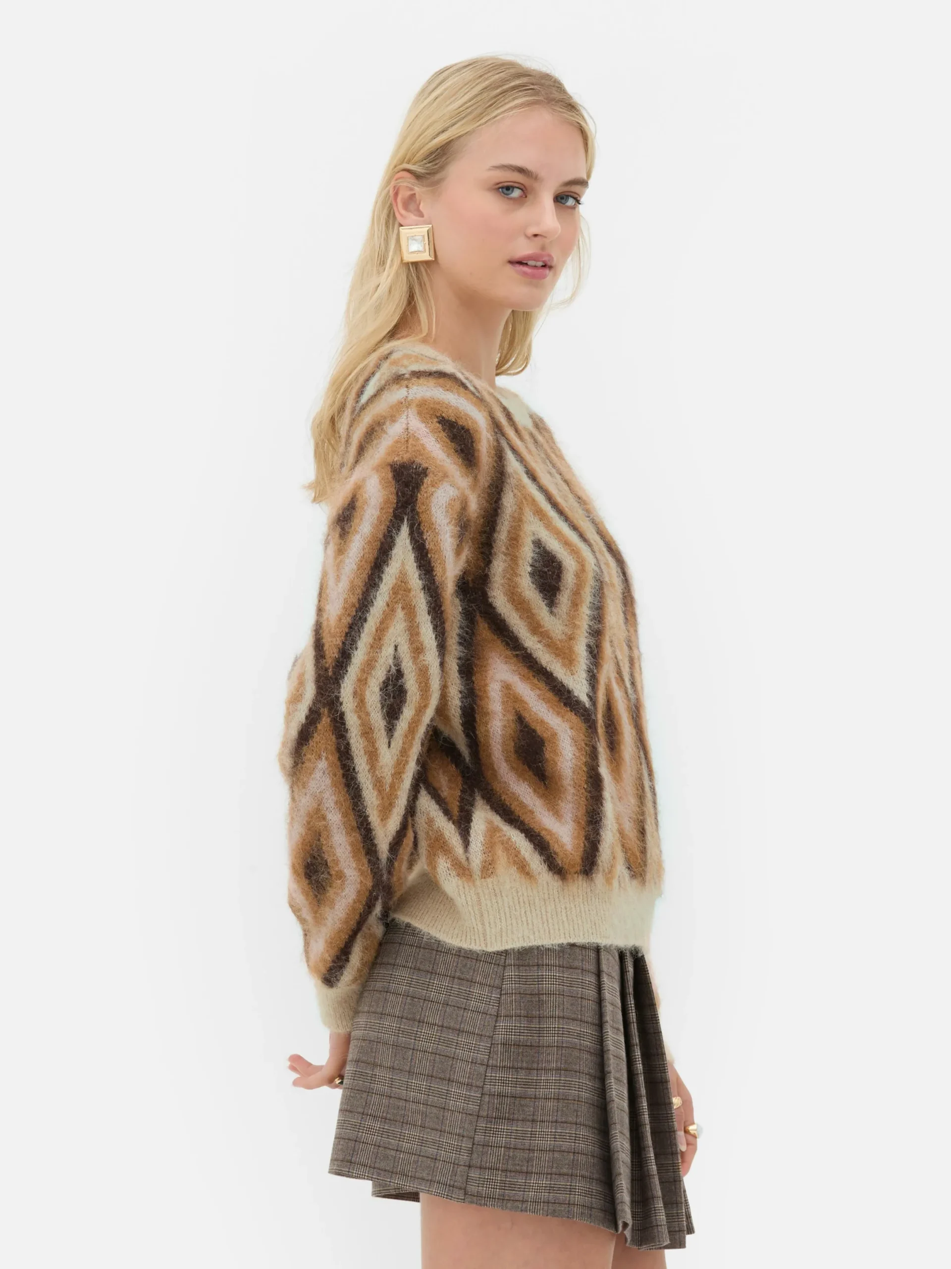 Mujer Primark Jerseys Y Cárdigans|Jersey De Punto De Rombos De Rita Ora