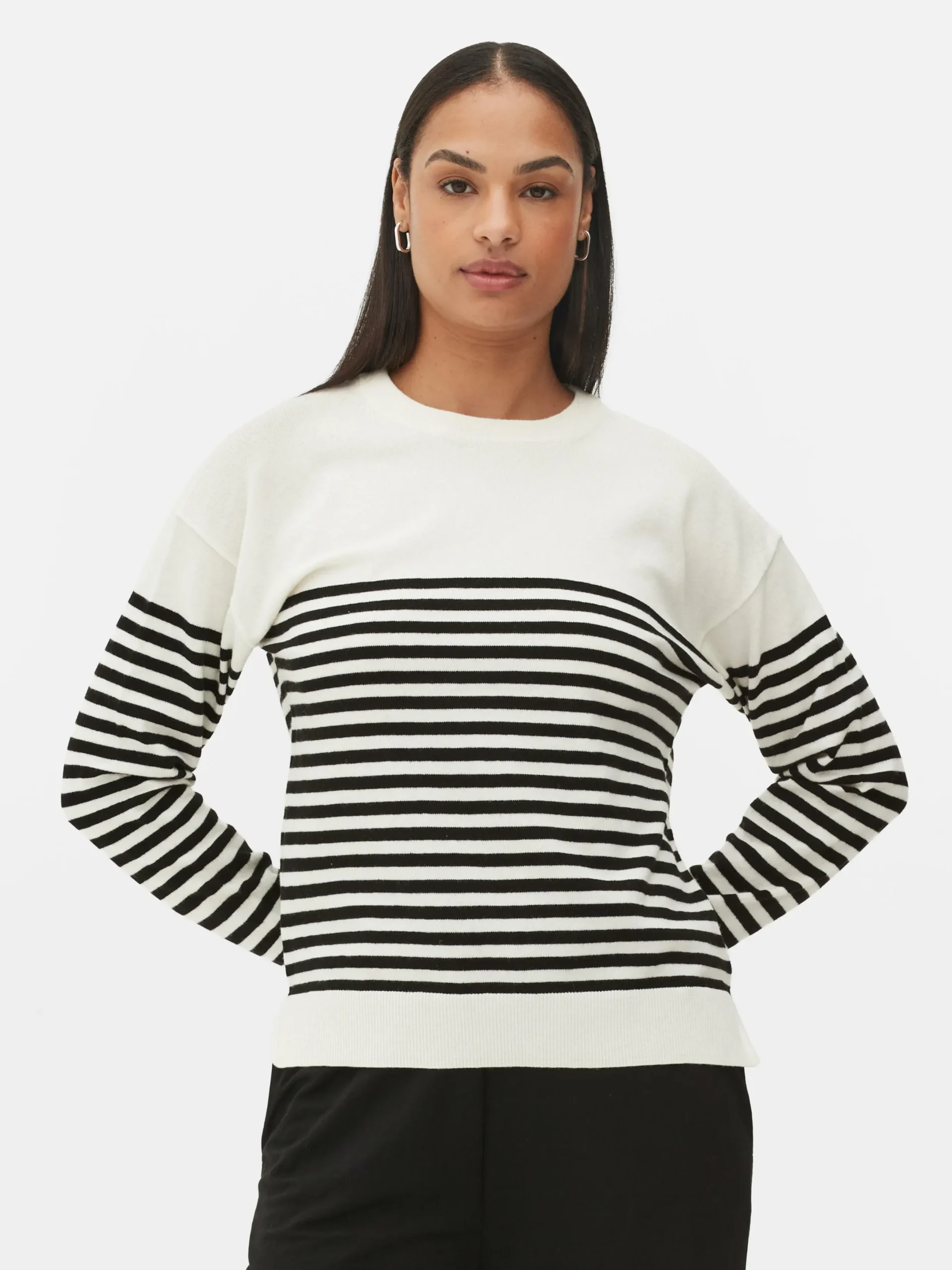 Mujer Primark Jerseys Y Cárdigans|Jersey De Punto Fino Con Cuello Redondo