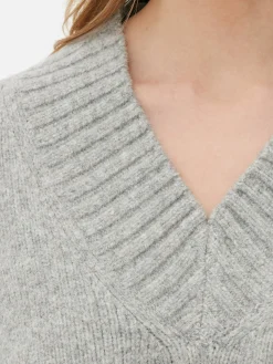 Mujer Primark Jerseys Y Cárdigans|Jersey De Punto Grueso Con Cuello De Pico