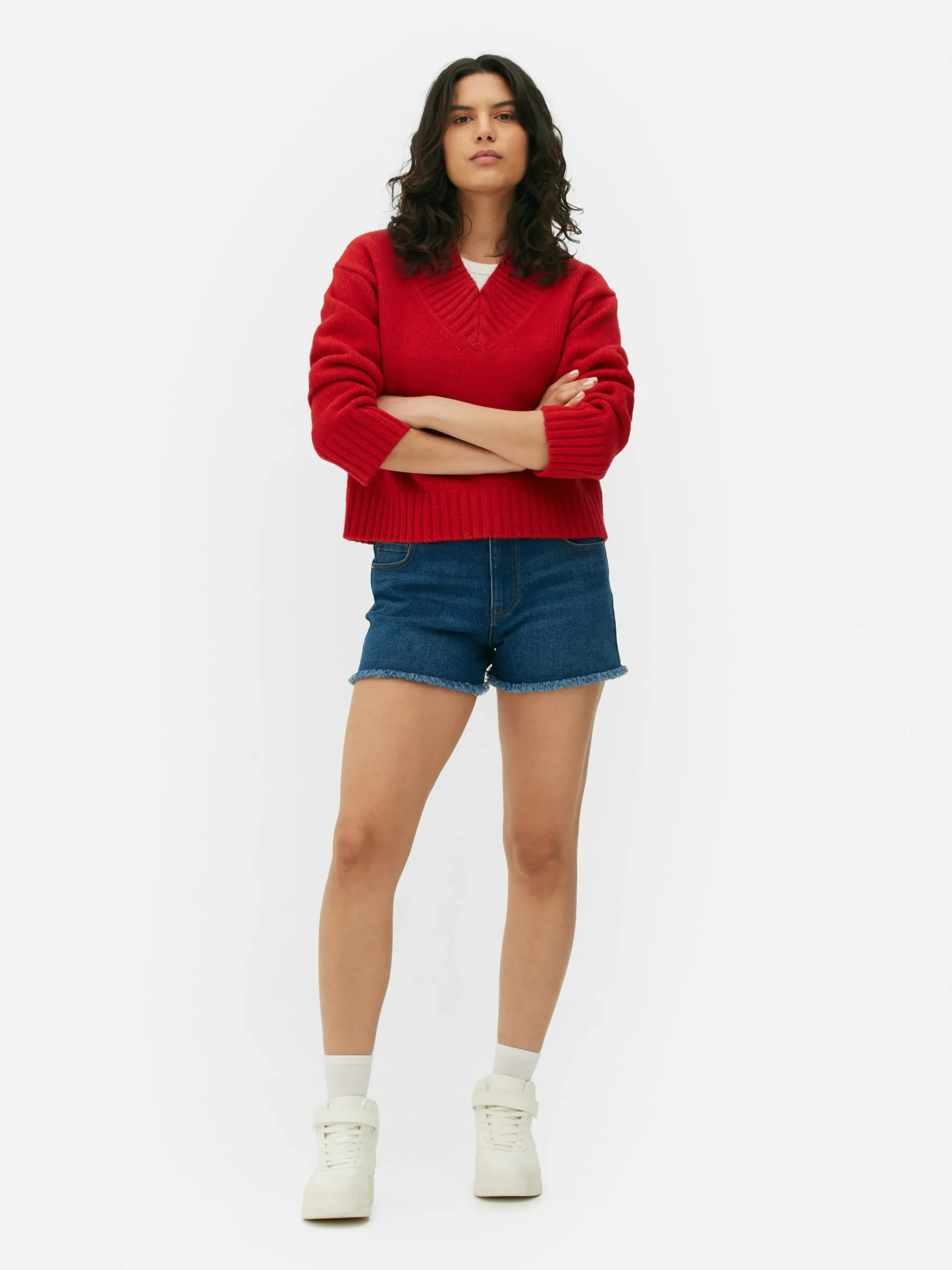 Mujer Primark Jerseys Y Cárdigans|Jersey De Punto Grueso Con Cuello De Pico