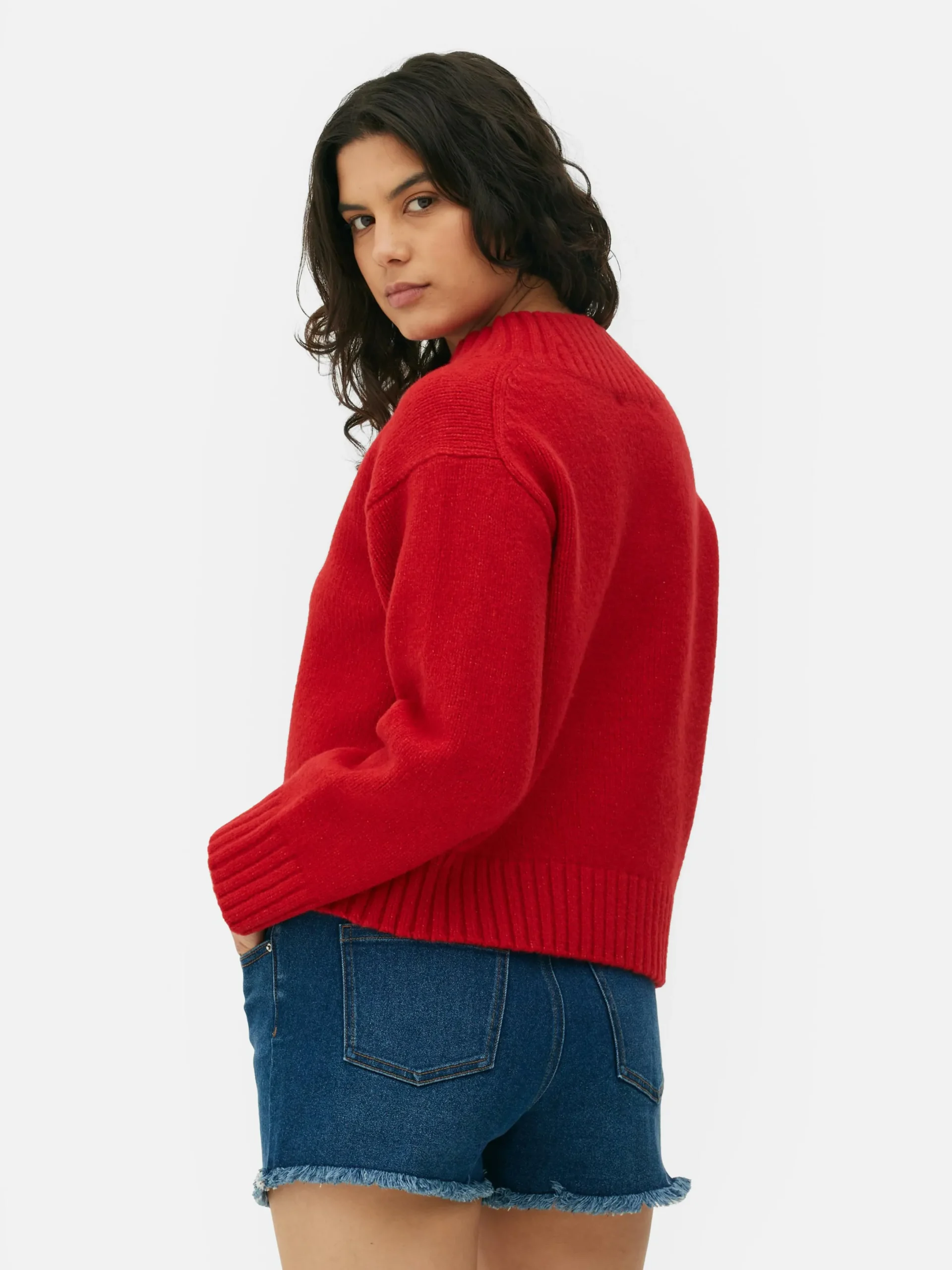 Mujer Primark Jerseys Y Cárdigans|Jersey De Punto Grueso Con Cuello De Pico