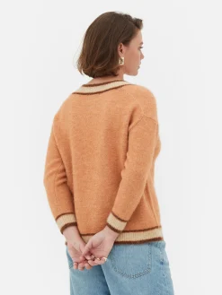 Mujer Primark Jerseys Y Cárdigans|Jersey Vintage Con Cuello De Pico De Rita Ora