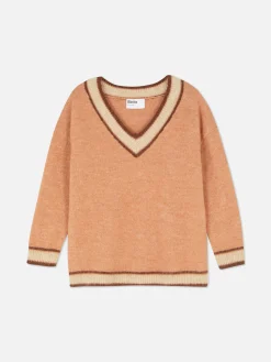 Mujer Primark Jerseys Y Cárdigans|Jersey Vintage Con Cuello De Pico De Rita Ora