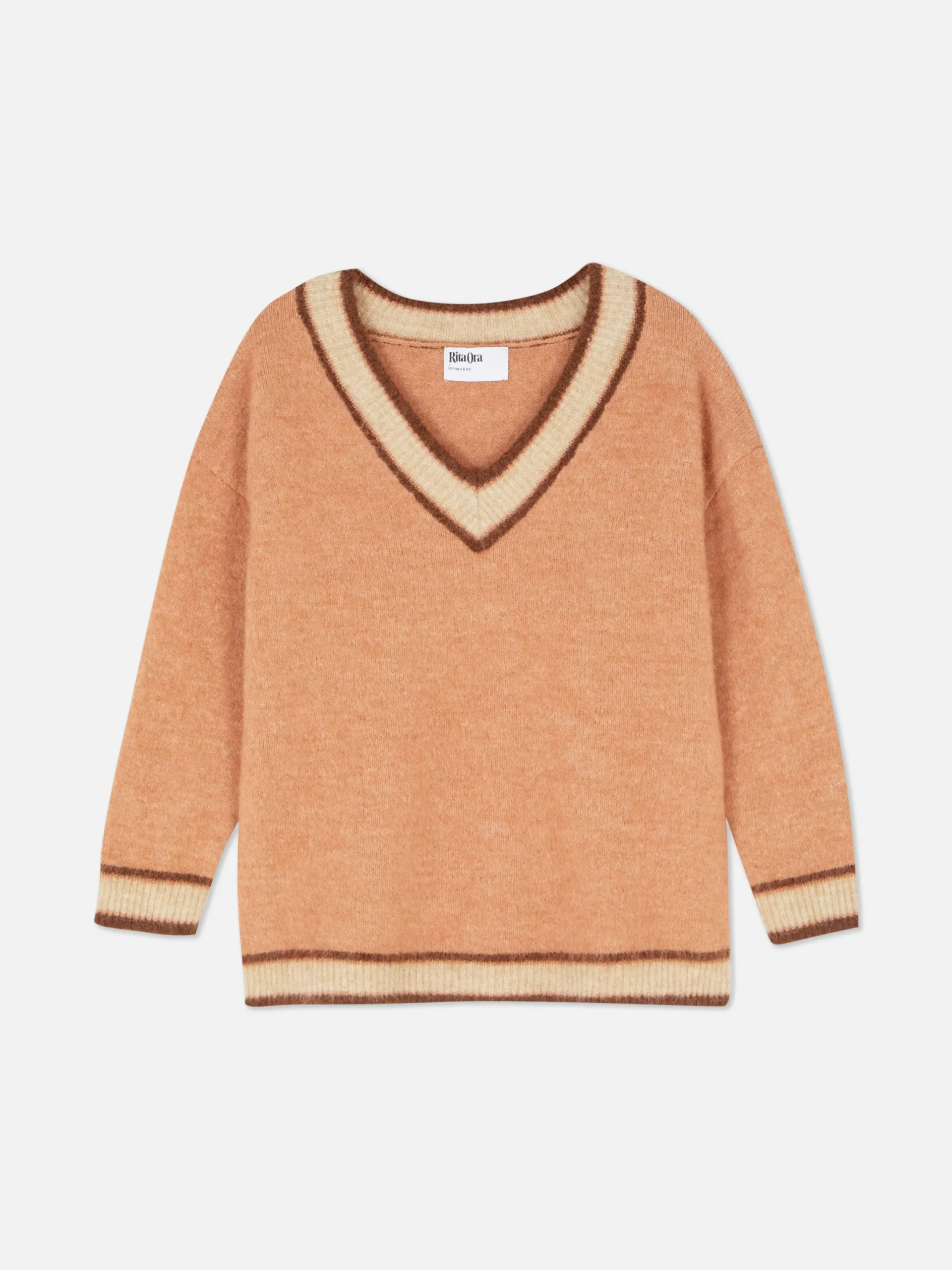 Mujer Primark Jerseys Y Cárdigans|Jersey Vintage Con Cuello De Pico De Rita Ora