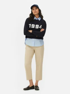 Mujer Primark Jerseys Y Cárdigans|Jersey Y Camisa De Punto Con Eslogan Dos En Uno