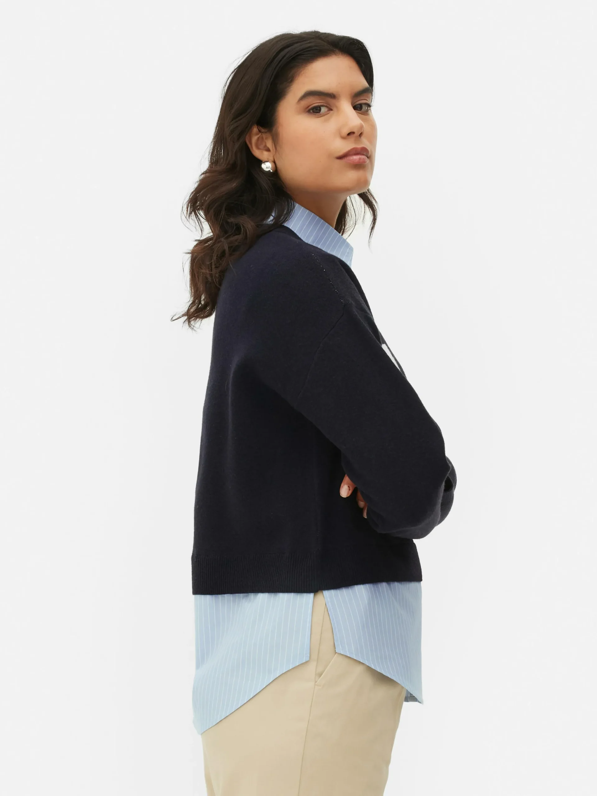 Mujer Primark Jerseys Y Cárdigans|Jersey Y Camisa De Punto Con Eslogan Dos En Uno