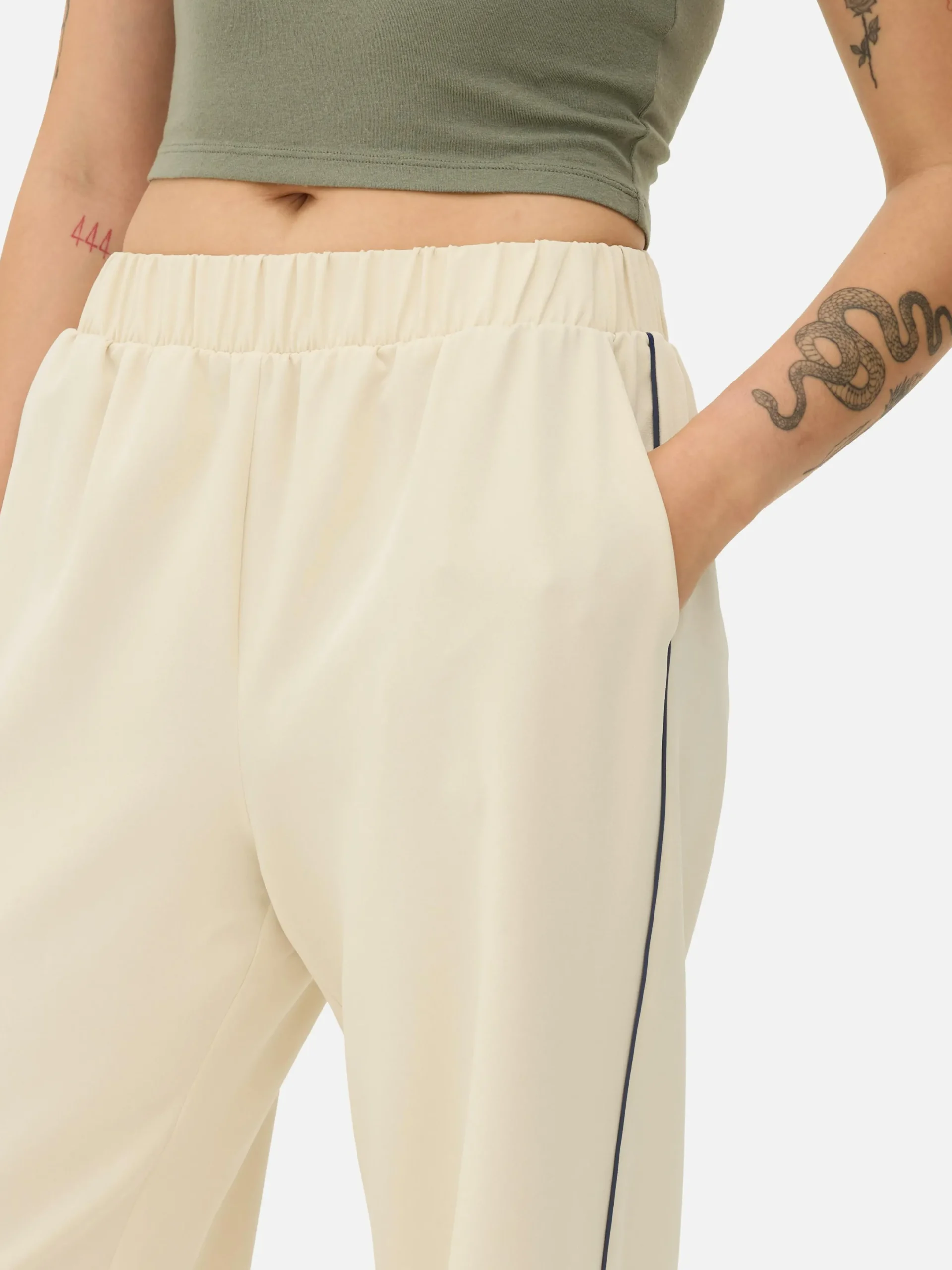Mujer Primark Pantalones De Chándal|Joggers Anchos Con Detalle De Rayas