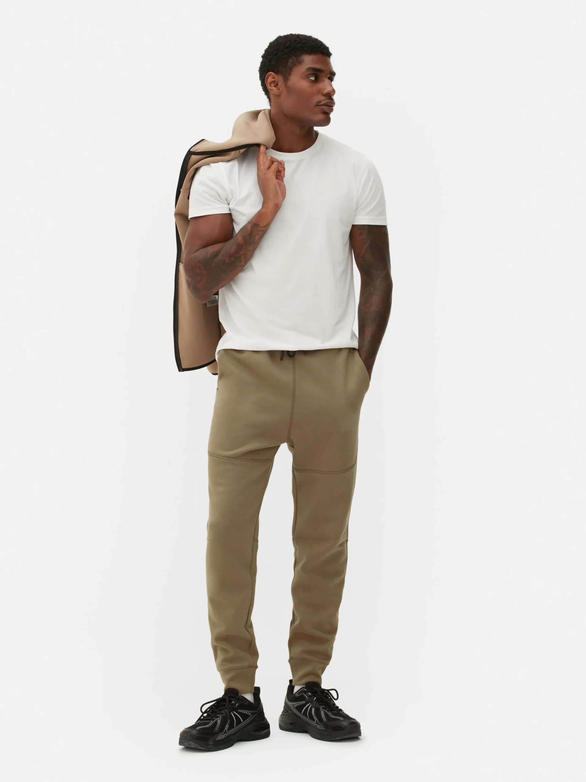 Hombre Primark Ropa Deportiva|Pantalones De Chándal|Joggers Reforzados De Corte Entallado