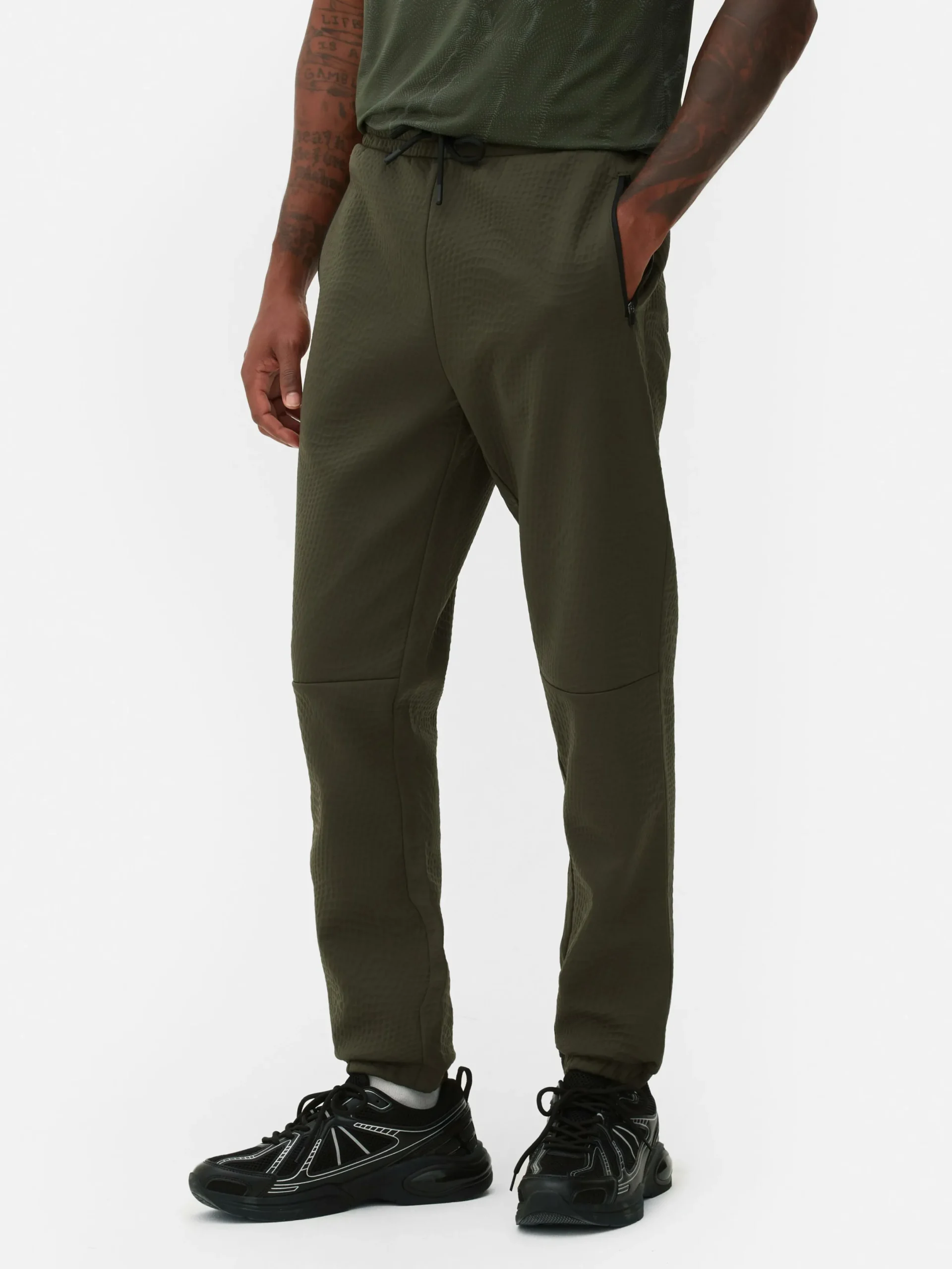 Hombre Primark Ropa Deportiva|Pantalones De Chándal|Joggers Texturizados De Cintura Elástica