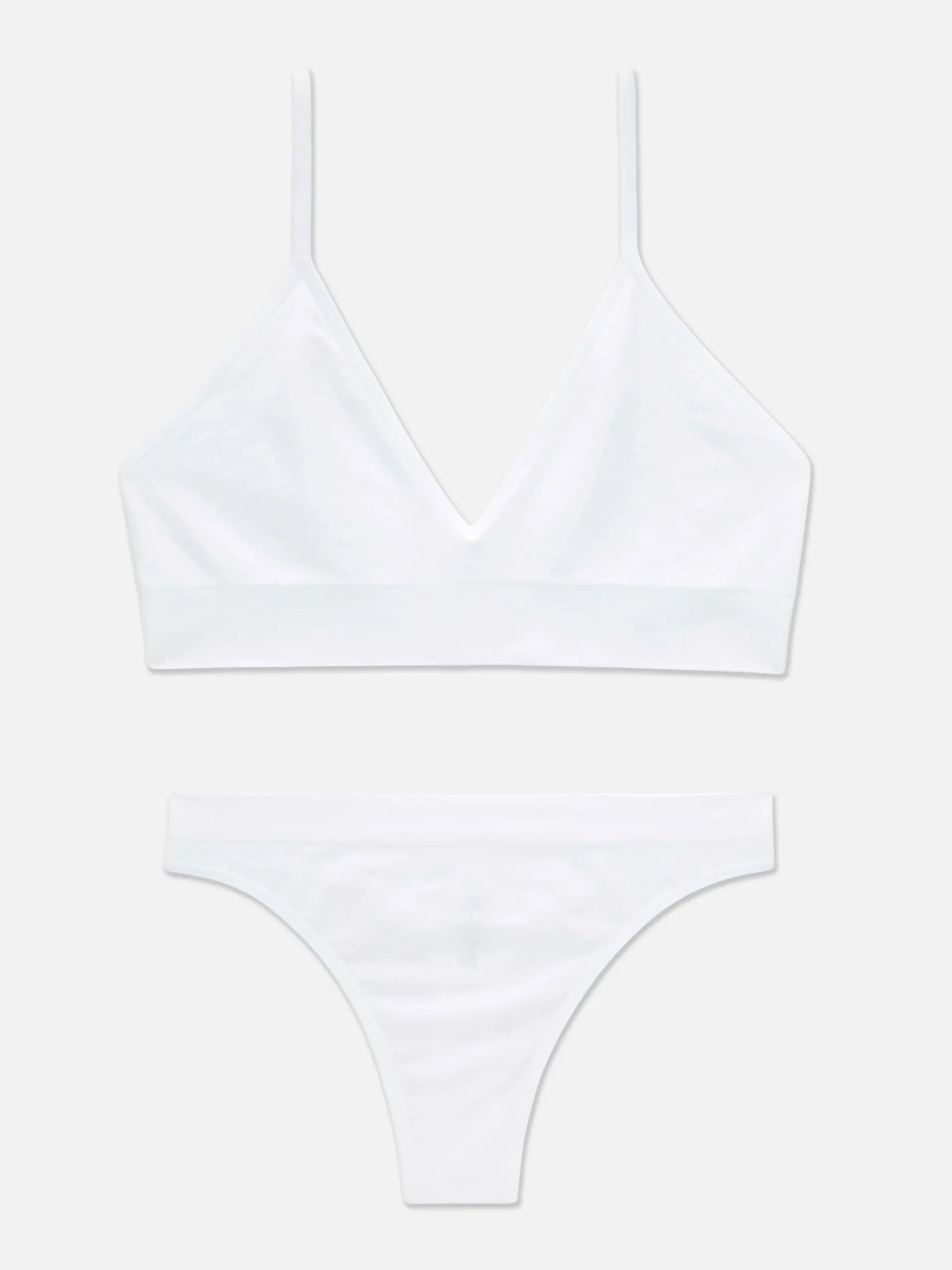 Mujer Primark Sets De Lencería|Juego De Bralette Y Tanga Triangular Sin Costuras