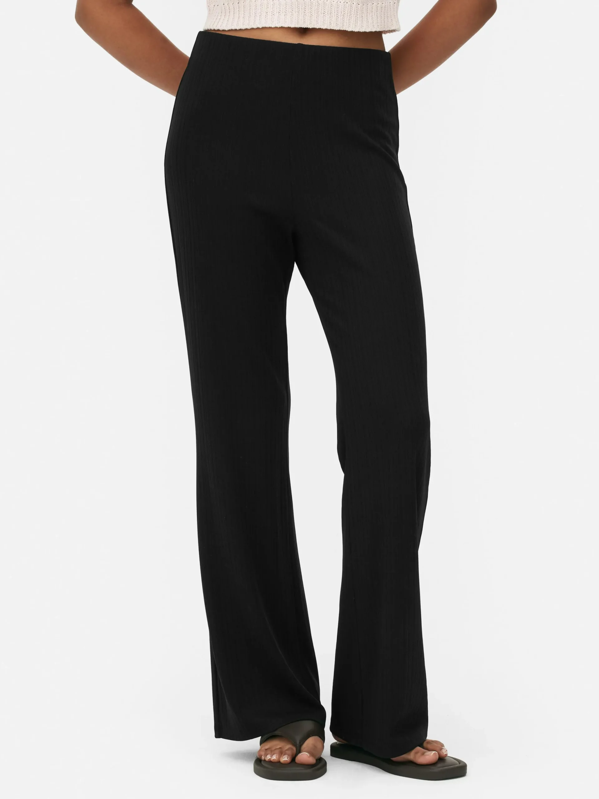 Mujer Primark Pantalones Y Leggings|Leggings Acanalados De Pernera Recta A Juego