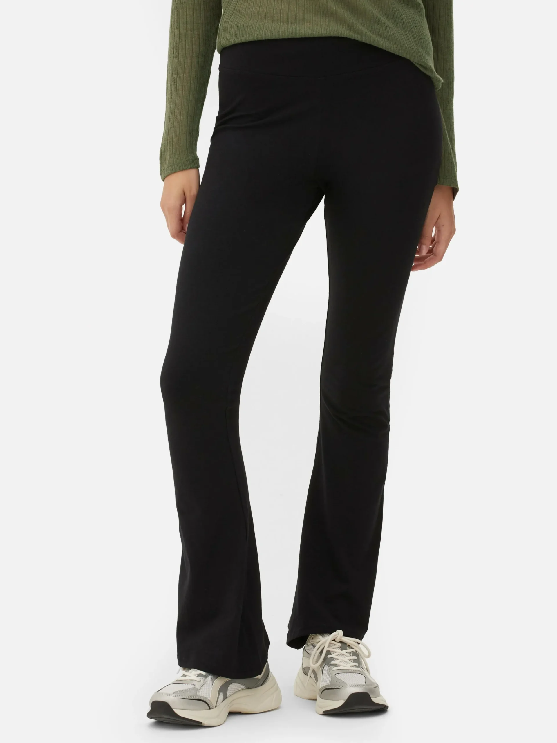 Mujer Primark Pantalones Y Leggings|Leggings De Punto Acampanados De Talle Alto